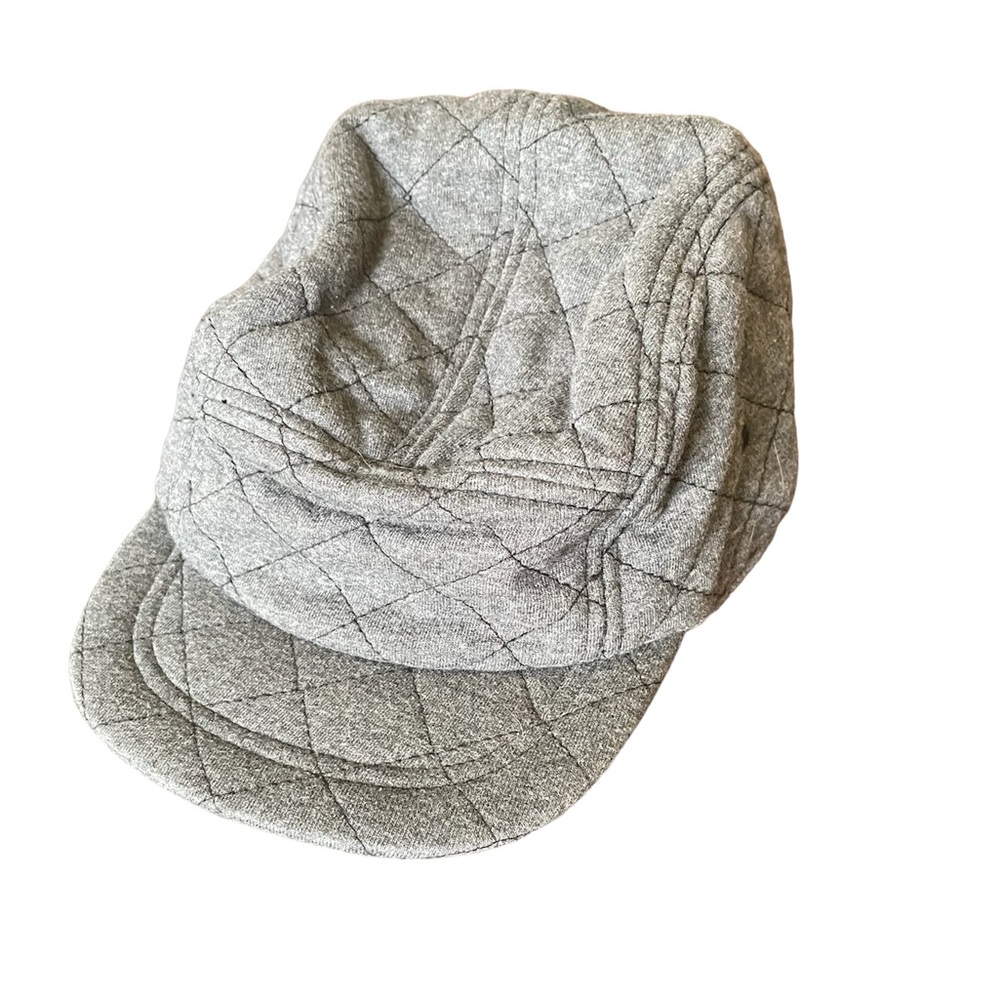 Quilted Biking Hat Grey snap back